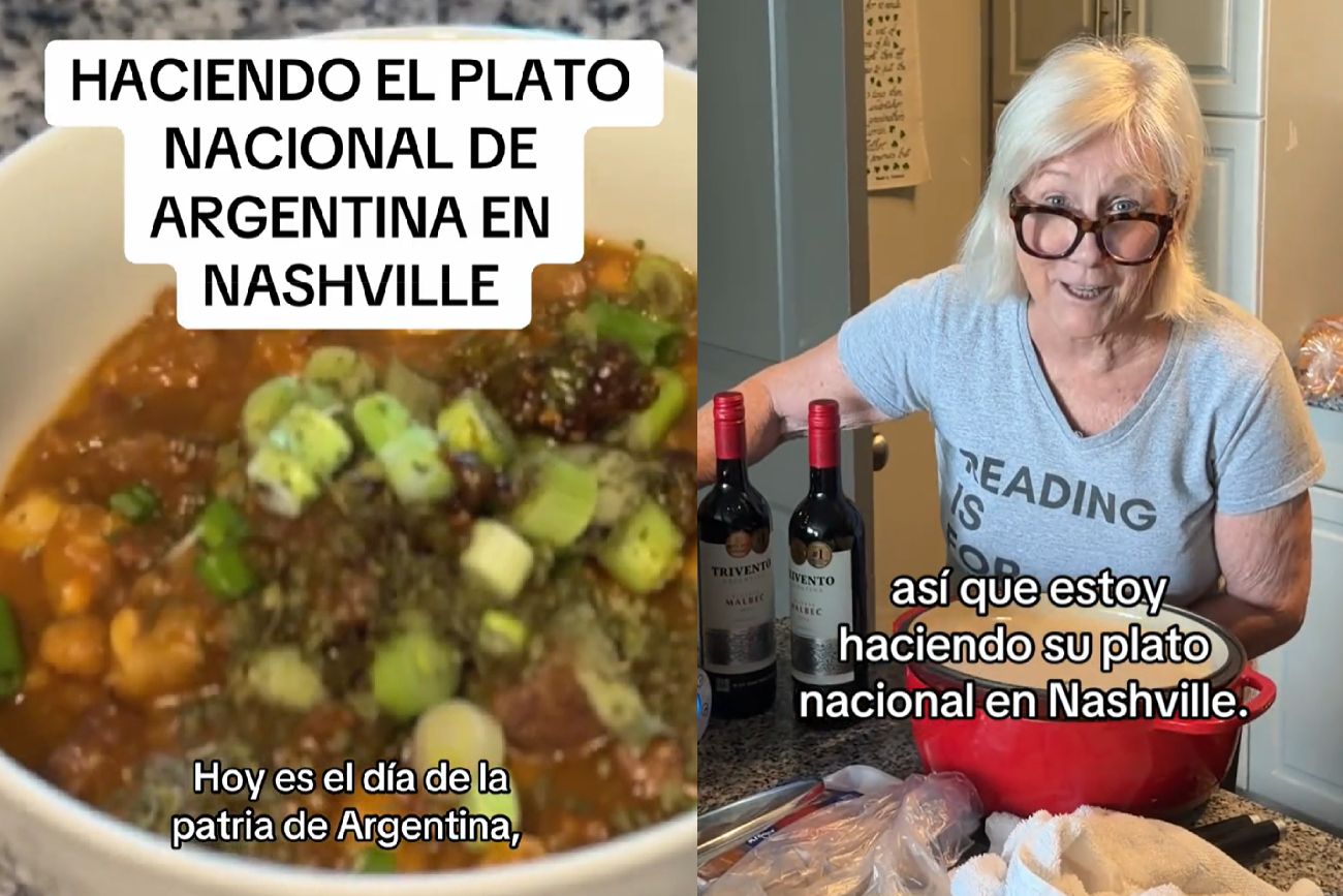 Un estadounidense cocinó locro junto a su mamá para celebrar el 25 de mayo y causó furor