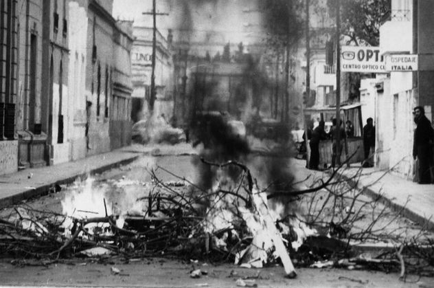 El Cordobazo, la revuelta popular registrada en la capital cordobesa el 29 y el 30 de mayo de 1969. 
