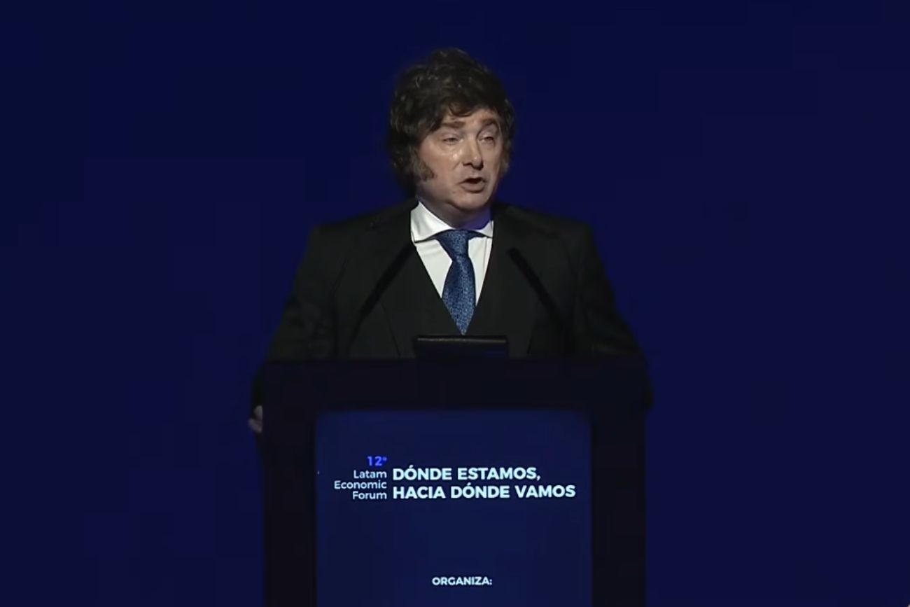 Milei cerró hoy la 12° edición del Latam Economic Forum. 