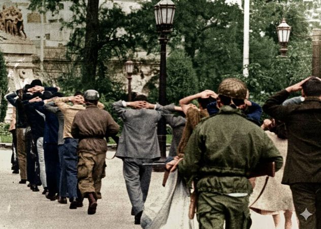 Imágenes del Cordobazo, la revuelta popular de 1969 en la capital cordobesa. Fotos recuperadas con IA.