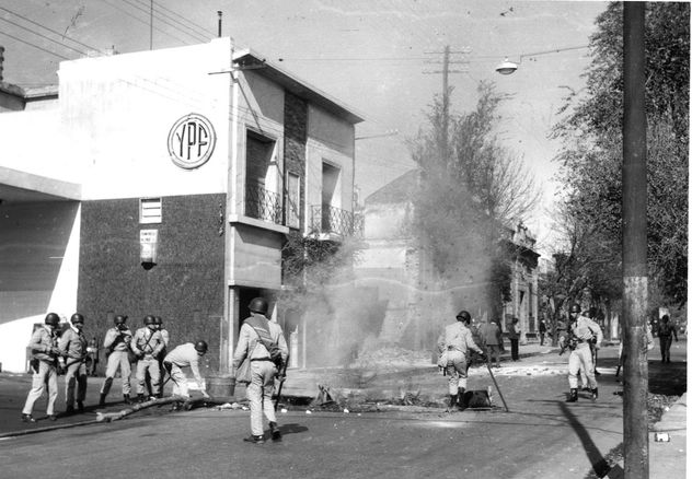 El Cordobazo, la revuelta popular registrada en la capital cordobesa el 29 y el 30 de mayo de 1969. Imágenes mejoradas con IA