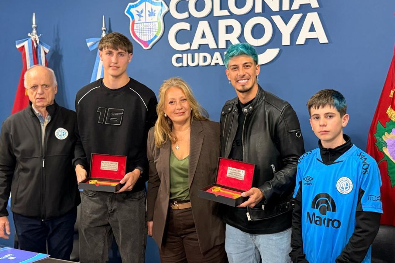 Colonia Caroya rinde tributo a sus campeones: Rigoni y Griguol recibieron las Llaves de la Ciudad.