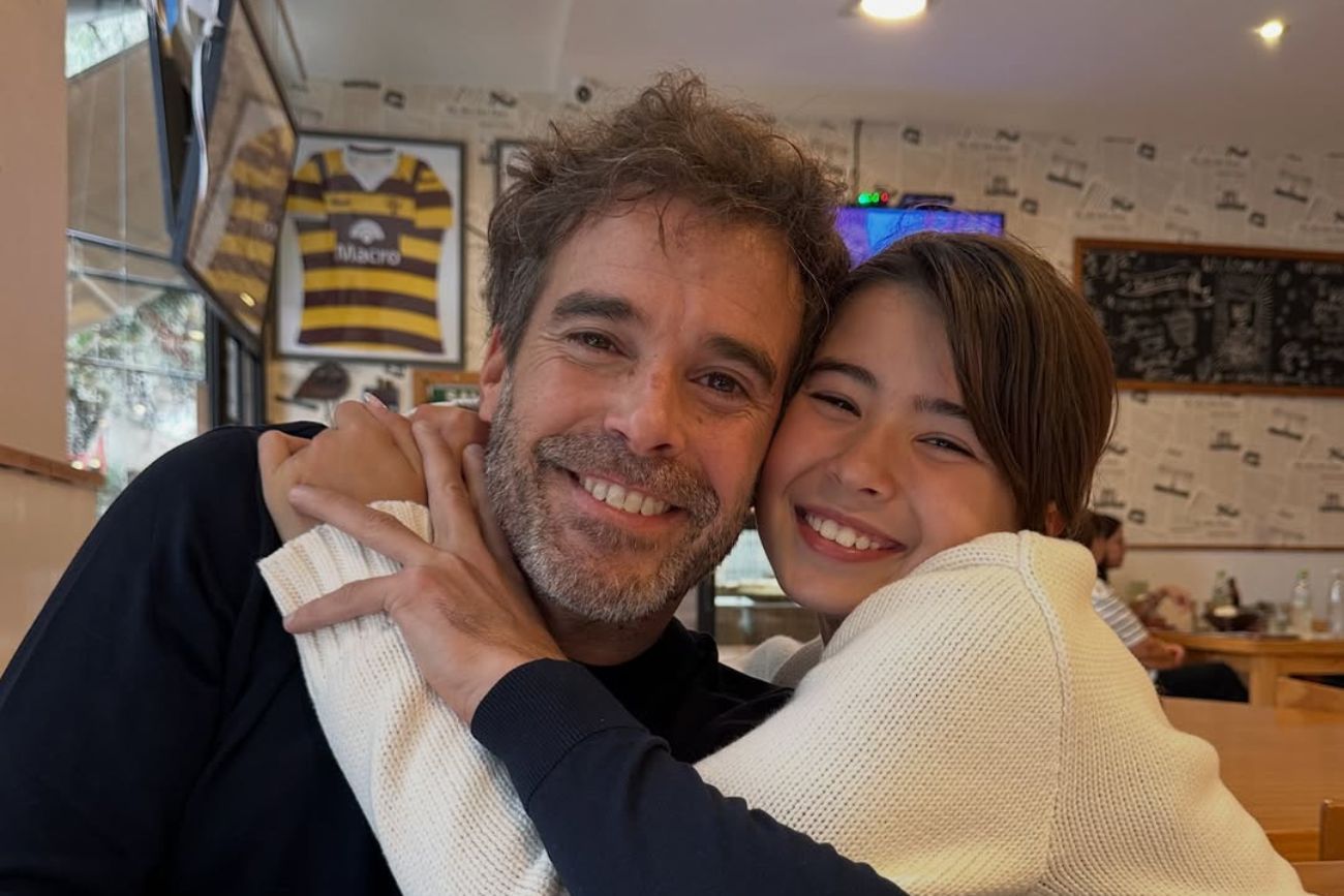 El reencuentro padre e hija.