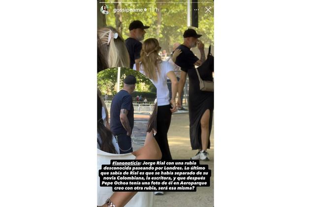 La foto que le tomaron a Jorge Rial con la misteriosa mujer en Londres.