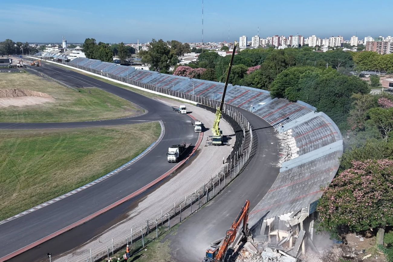 Obras en el Autódromo de Buenos Aires.