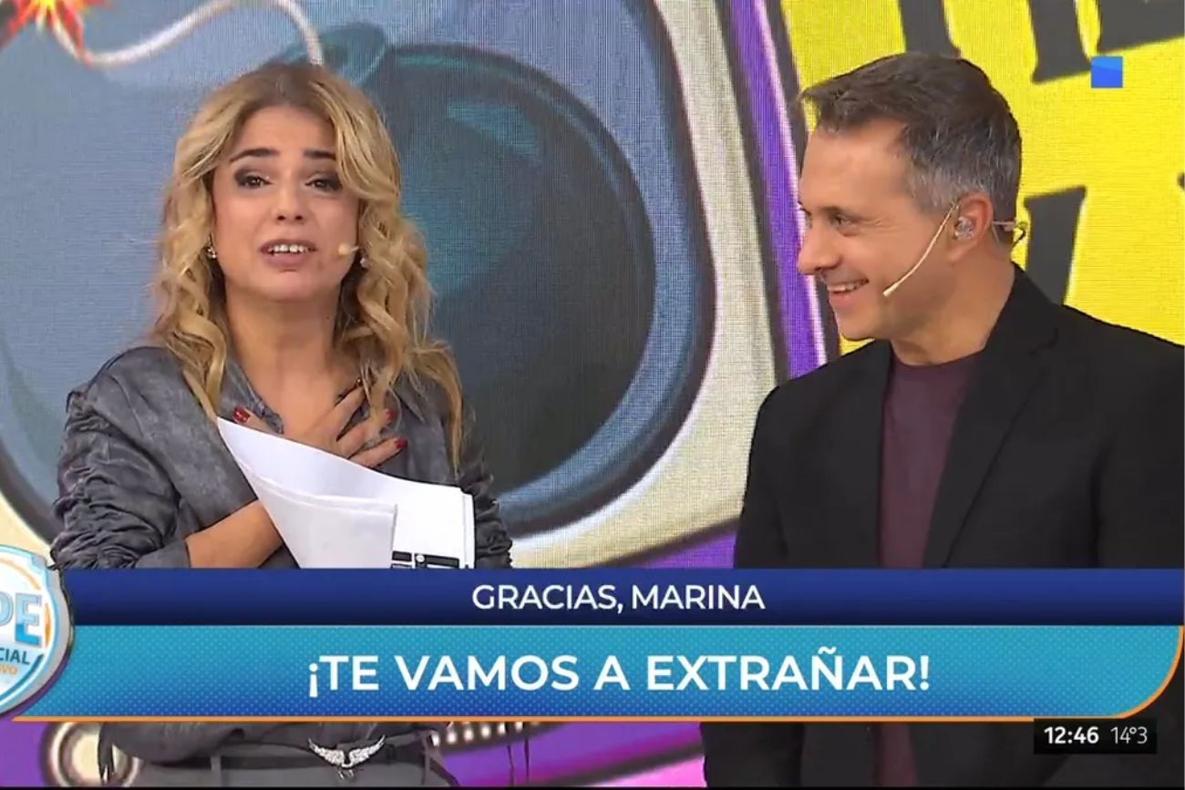 Marina Calabró se despidió del programa de Sergio Lapegüe.