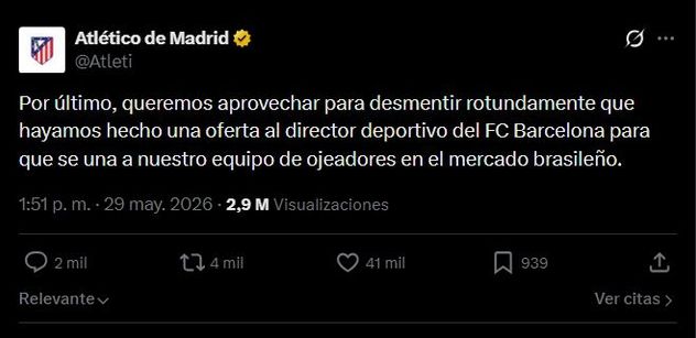 Mensajes del Atlético Madrid contra el Barcelona.