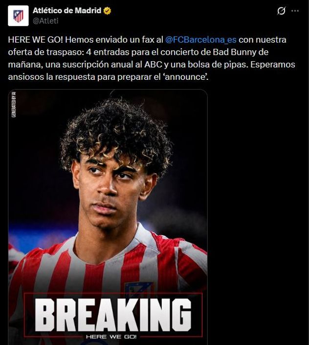 Mensajes del Atlético Madrid contra el Barcelona.