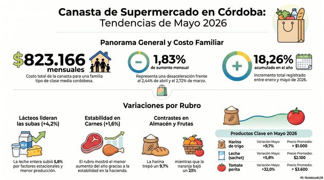 Cuánto cuesta ir al súper en Córdoba.
