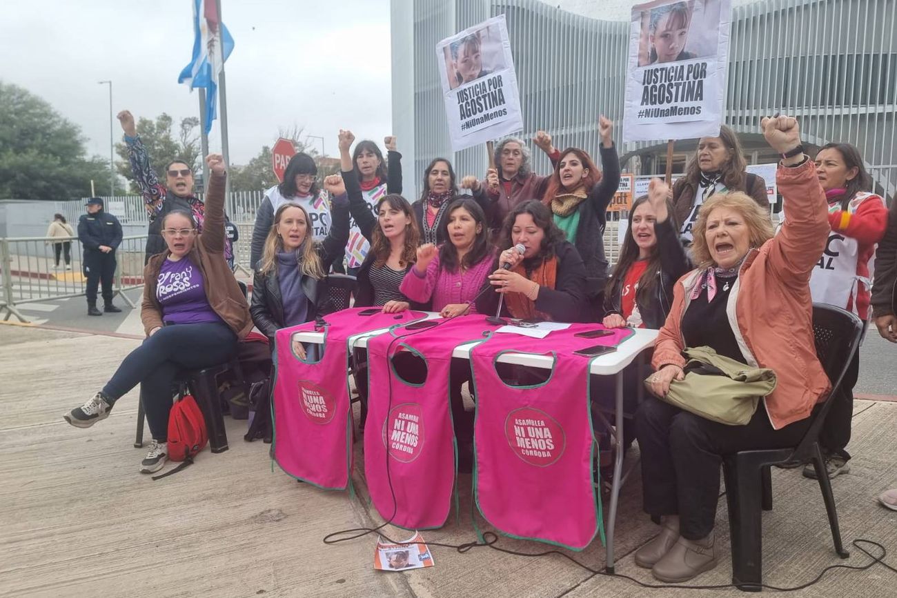 Conferencia de prensa de la Asamblea Ni Una Menos tras el femicidio de Agostina Vega.