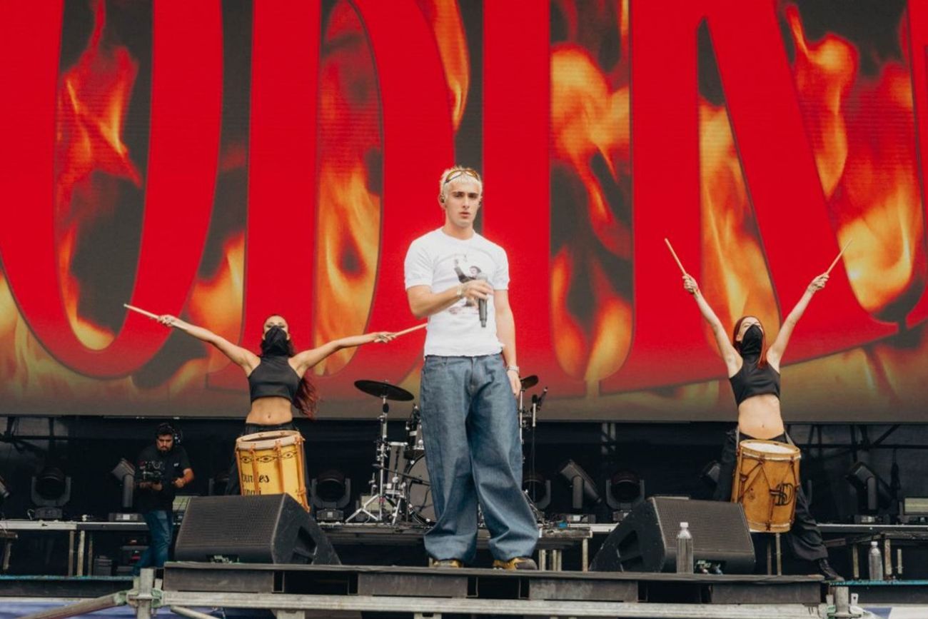 Tobika, durante su show en el Lollapalooza Argentina 2026. (Gentileza Agustín Dusserre)