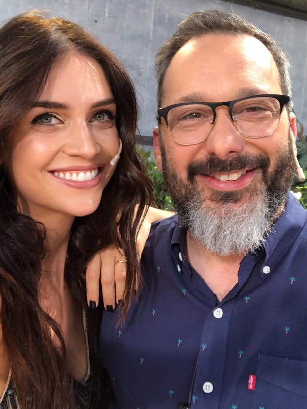 La primera foto que Zaira se sacó con Gerardo Rozín.