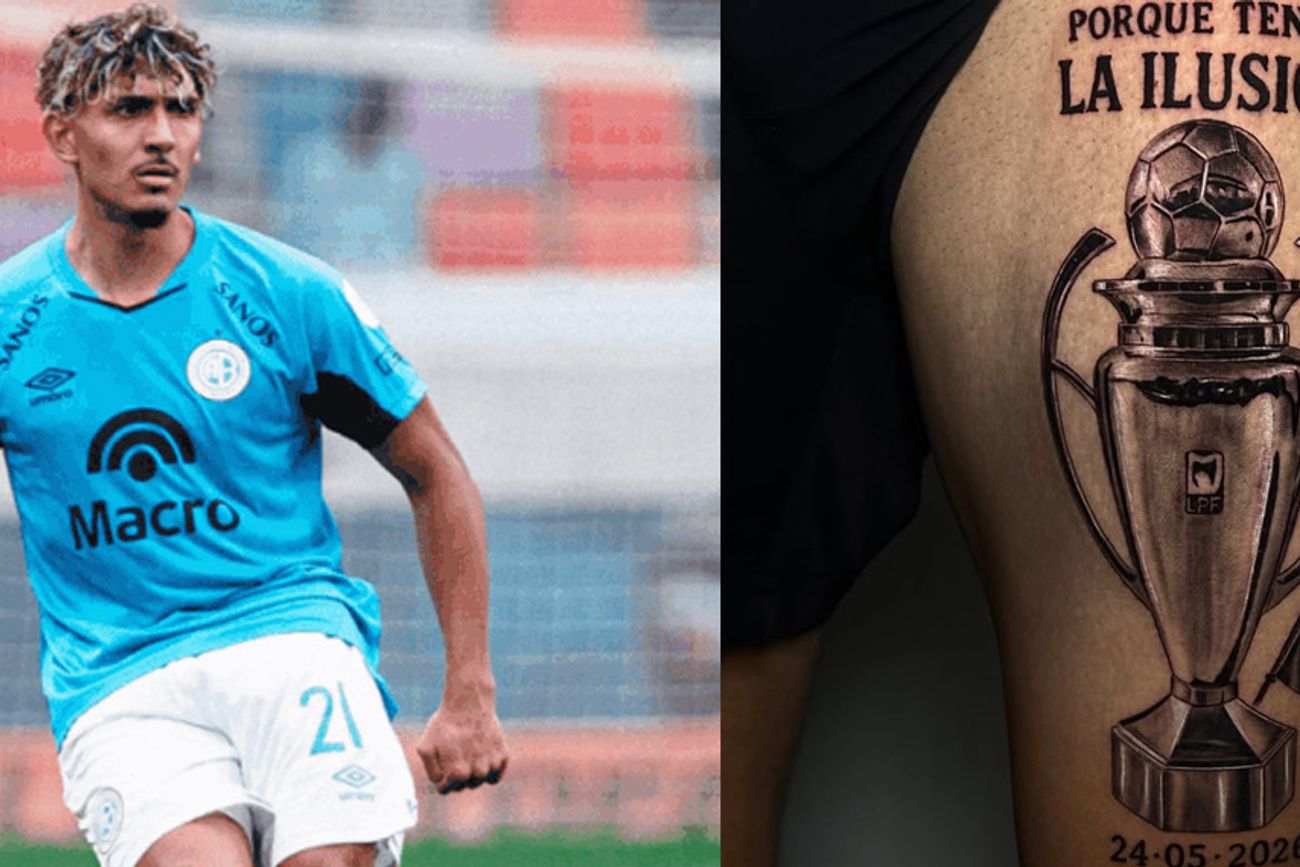 Adrián Sánchez decidió tatuarse la copa y algo más. 