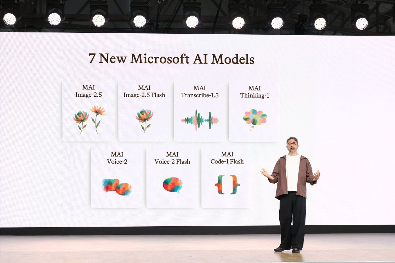 Microsoft acelera su carrera en IA: anunció siete modelos propios para razonamiento, código, voz e imágenes. (@mustafasuleyman)