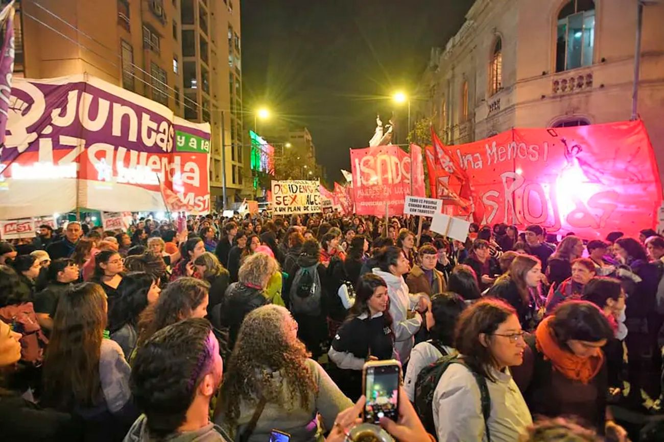 La movilización de Ni Una menos en 2025 fue multitudinaria. (La Voz / archivo)