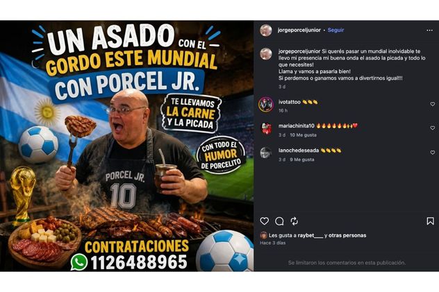 Jorge Porcel Jr compartió su nuevo emprendimiento en Instagram.