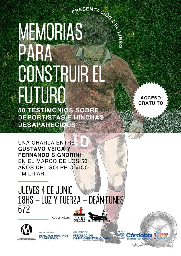Veiga y Signorini participarán de una jornada que cruza deporte y memoria.