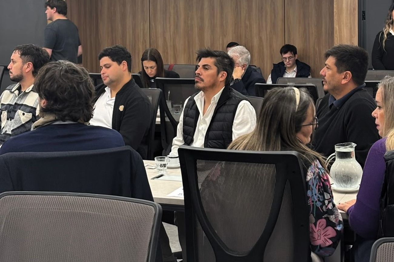 Mario Rivarola, intendente de Embalse, en reunión de comisiones en la Cámara de Diputados. 