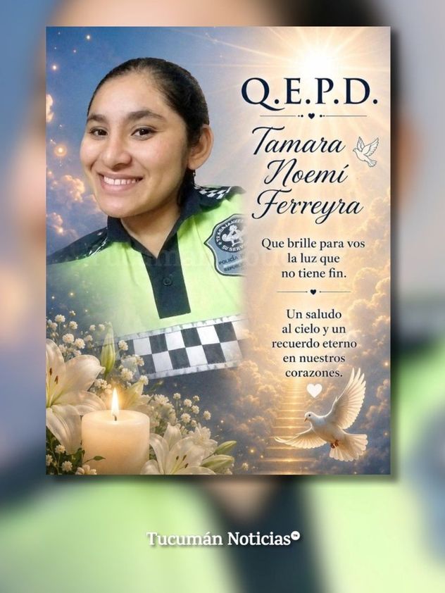 Choque fatal. Tamara Noemí Ferreyra era una integrante valorada dentro de la Policía de Tucumán. 