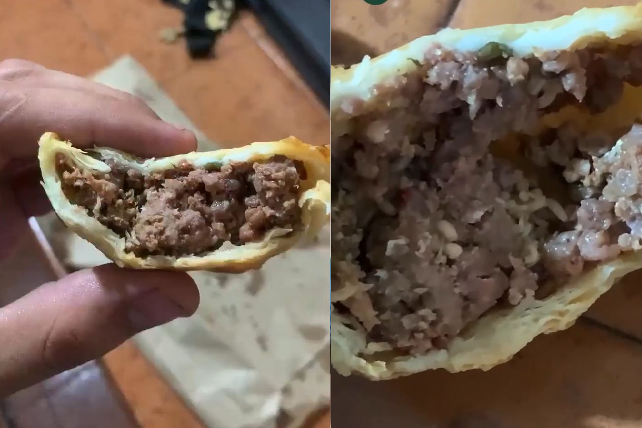 La empanada con larvas.