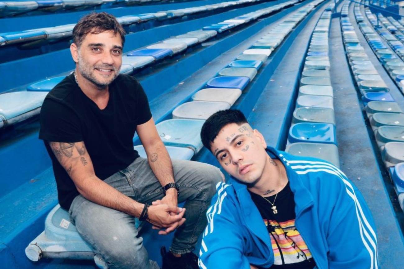Federico Lauría, titular de Dale Play Live, junto a uno de sus artistas clave: Duki. (Instagram @fedelauria1)