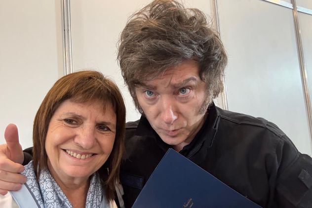 Patricia Bullrich y Javier Milei.