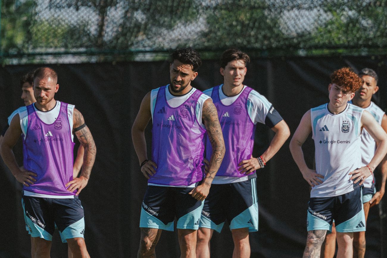Entrenamiento de la selección argentina en Kansas.