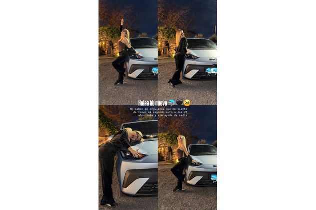 Lolo Poggio compartió su felicidad al comprarse un auto nuevo.