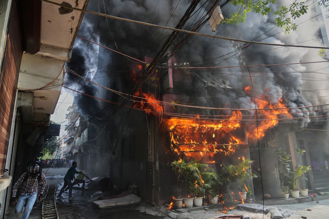 Incendio en un hotel de India