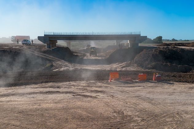 Obras actualmente en marcha en dos tramos de la autopista de ruta nacional 19. 