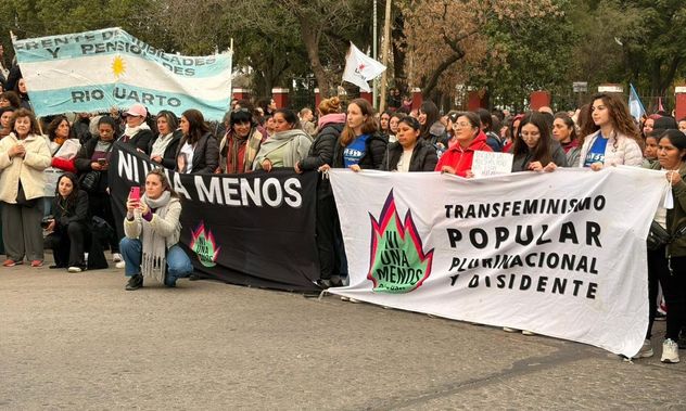 Río Cuarto. Marcha del 3J contra la violencia de género, este miércoles. 