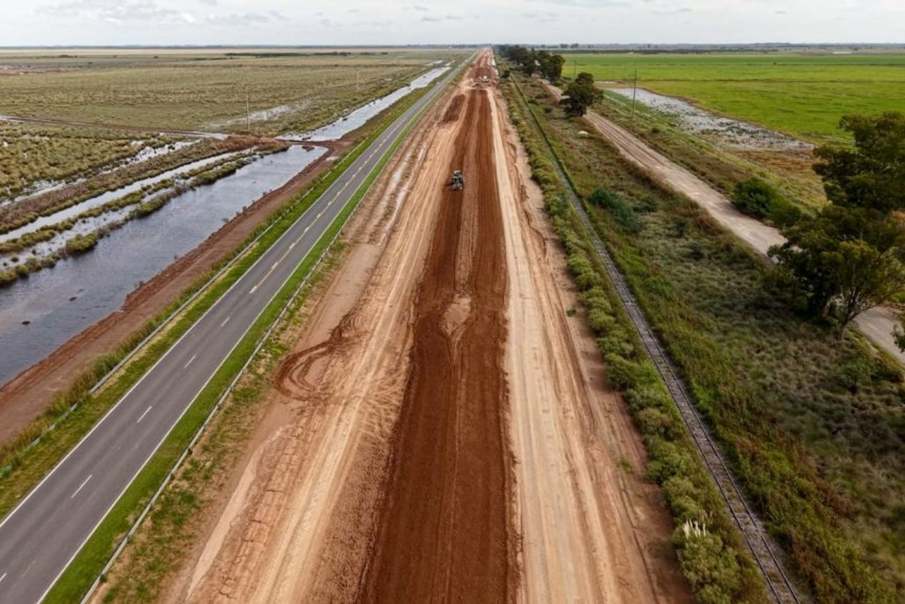Obras actualmente en marcha en dos tramos de la autopista de ruta nacional 19. 