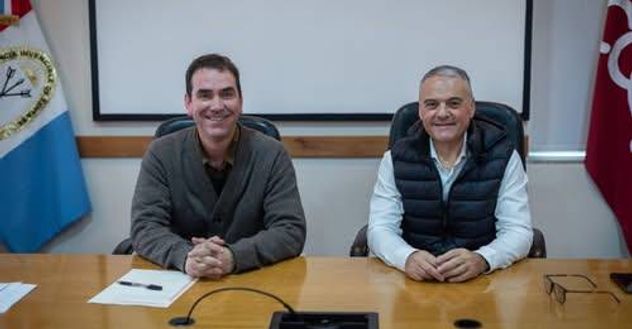 LOS DIRECTIVOS. Tomás Staudemann (Nutrien) y Darío Marinozzi (AFA)