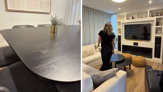 Mica Viciconte compartió imágenes de la remodelación de su living comedor, un espacio donde predominan los tonos neutros, el diseño contemporáneo y los materiales cálidos.