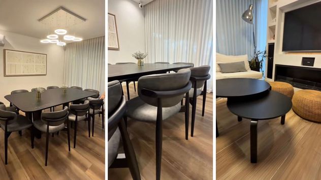 Mica Viciconte compartió imágenes de la remodelación de su living comedor, un espacio donde predominan los tonos neutros, el diseño contemporáneo y los materiales cálidos.