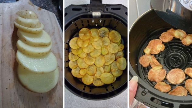 Los chips de papa preparados en freidora de aire son una alternativa más liviana y rápida para disfrutar de un snack casero.