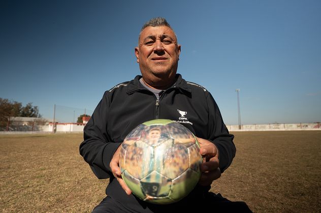 Rafael Varas, técnico formador del Araña en el Club Atlético Calchín de Córdoba.