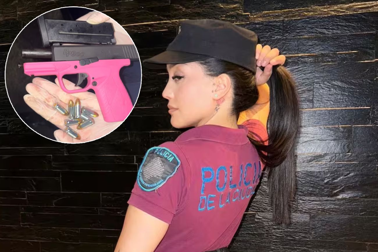 Detuvieron con drogas y armas en su poder a Nicole Verón, la expolicía que grabó contenido erótico con su uniforme puesto.



