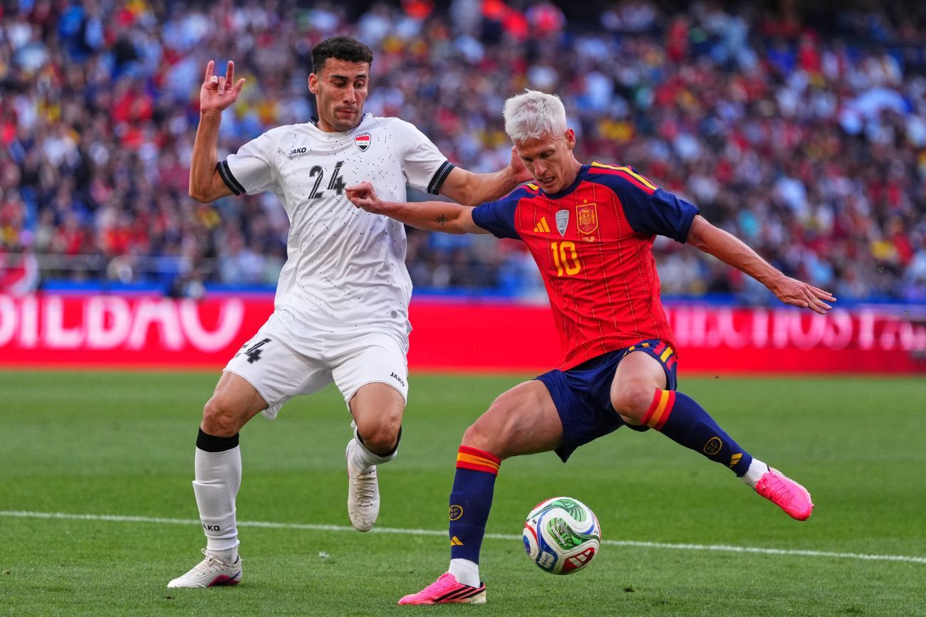 España vs. Irak, antes del Mundial.