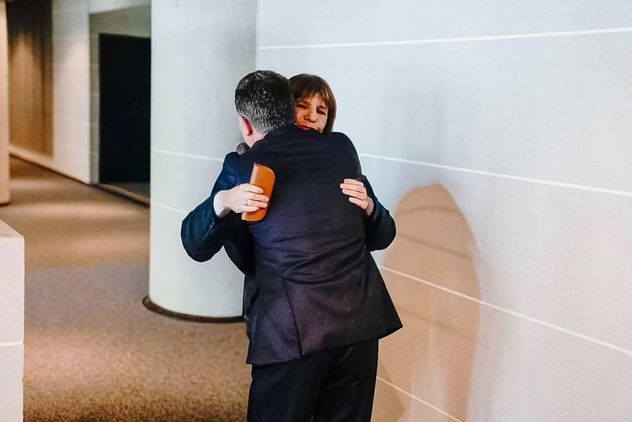 Patricia Bullrich junto a Gabriel Bornoroni.
