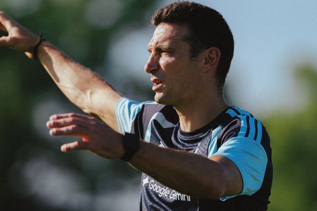 Lionel Scaloni, con la selección argentina en Kansas.