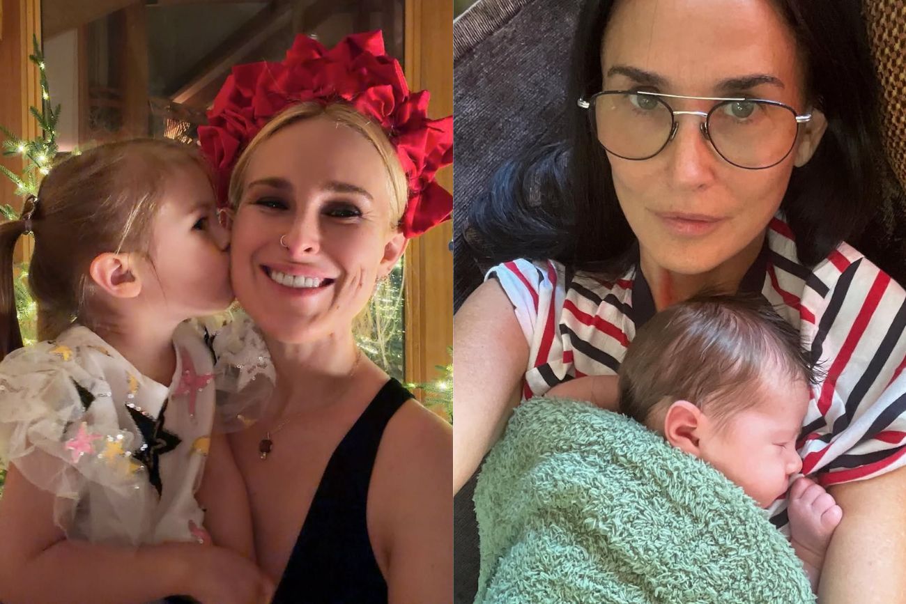 Rumer Willis y Demi Moore junto a su hija Louetta.