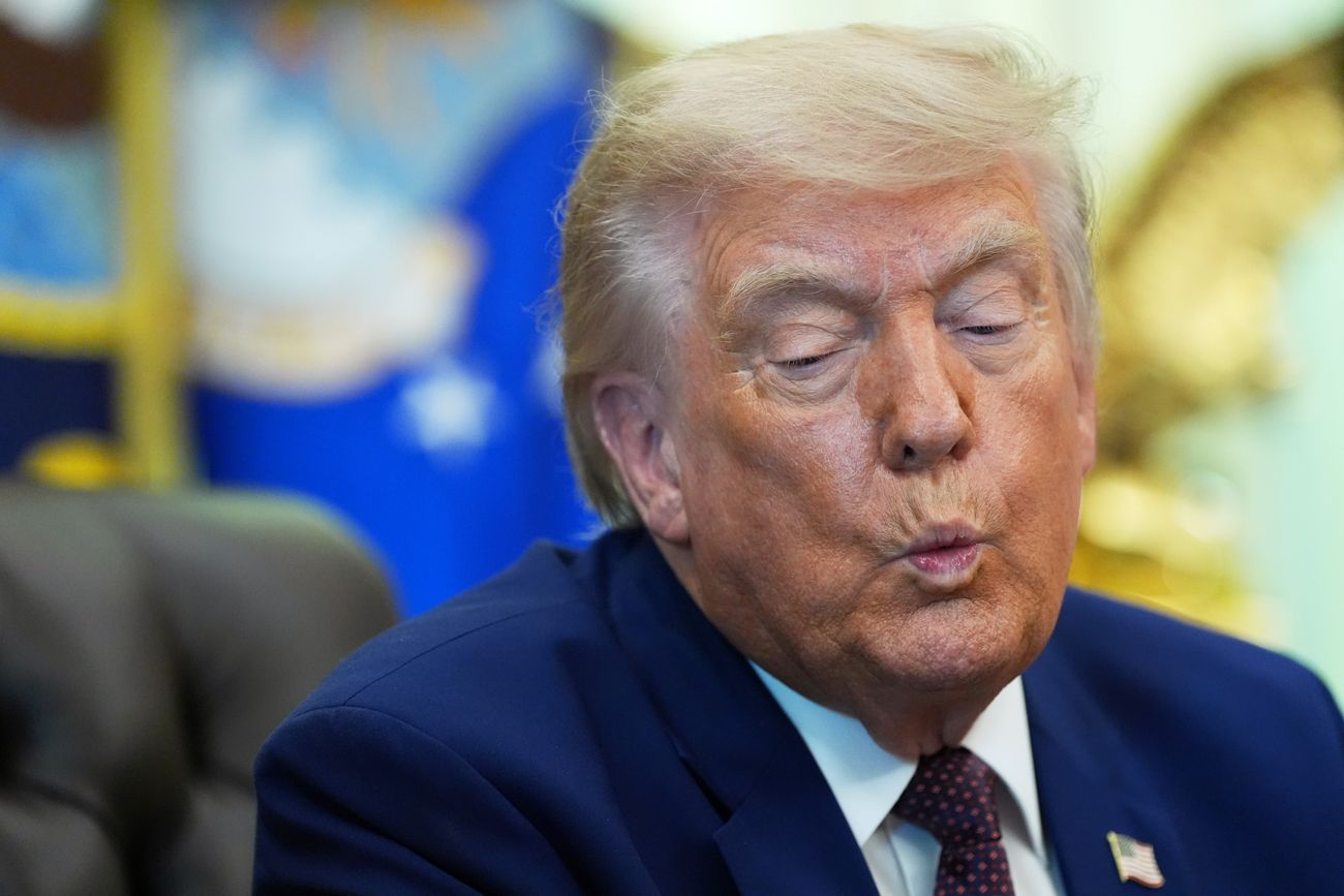 El presidente Donald Trump habla en la Oficina Oval de la Casa Blanca, el miércoles 3 de junio de 2026, en Washington. (Alex Brandon)