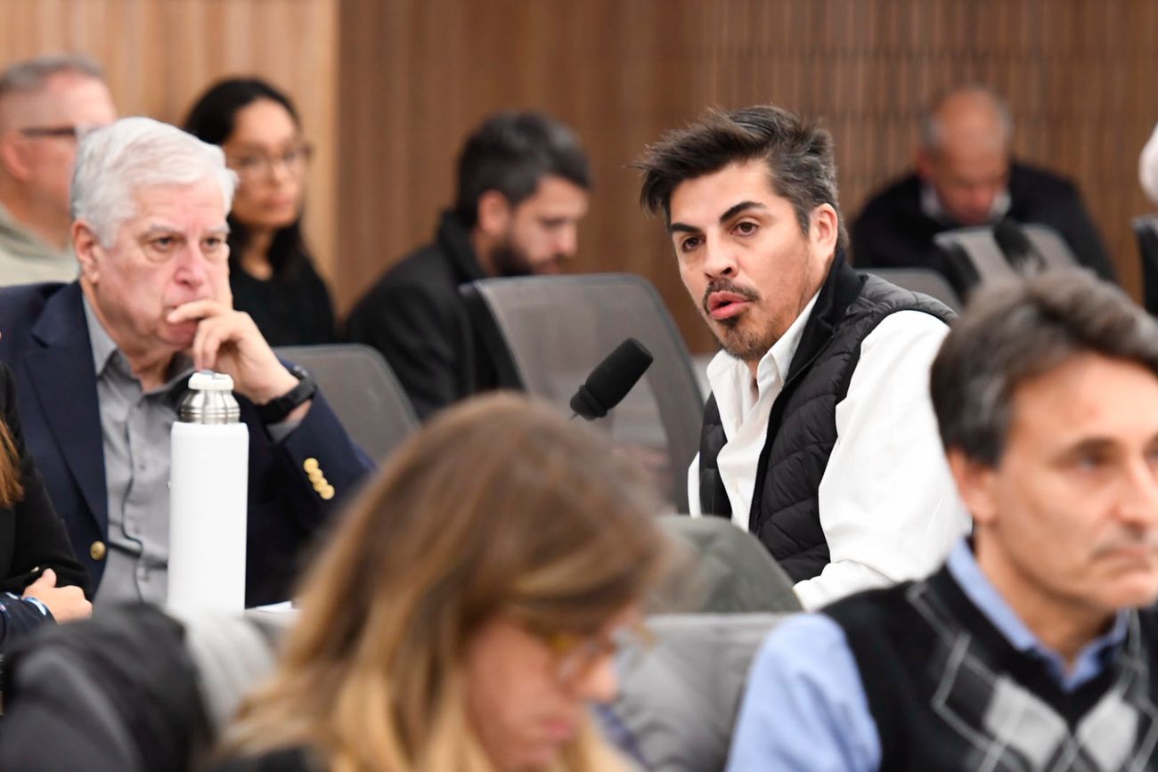 El intendente de Embalse, Mario Rivarola, planteando en la Cámara de Diputados la situación de incertiudumbre por el compleho hotelero estatal. 