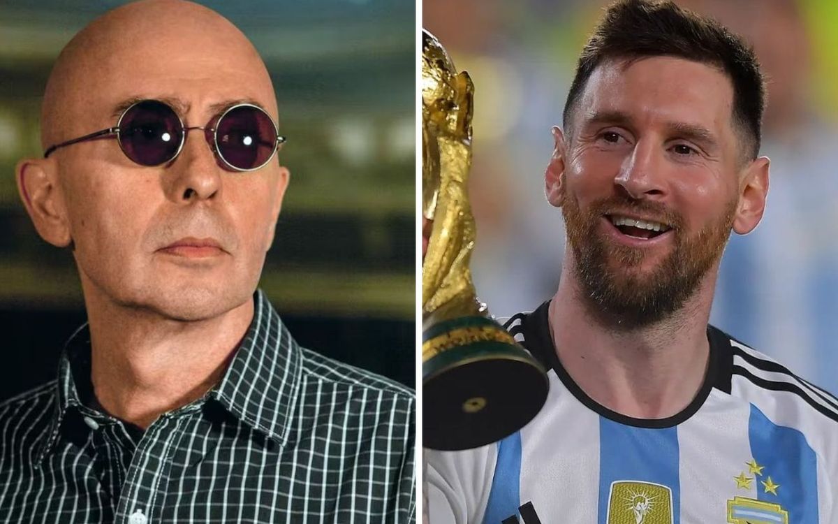 Carlos "El Indio" Solari y Lionel Messi.