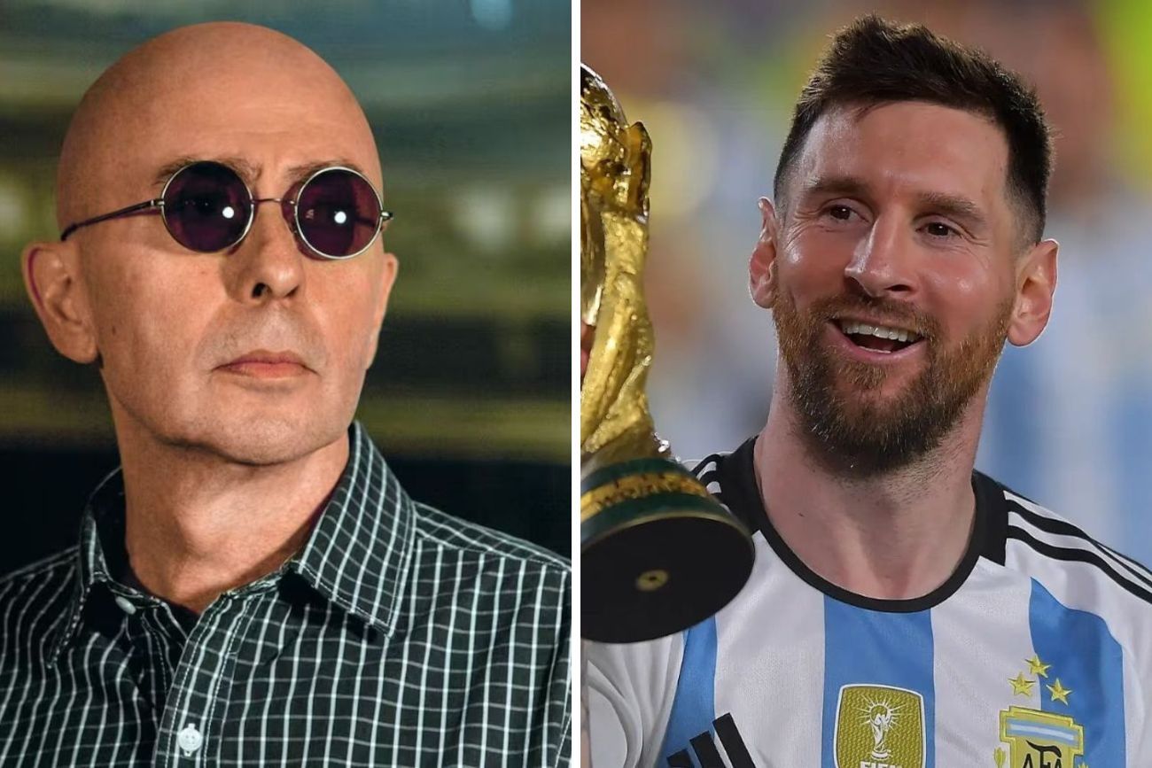 Carlos "El Indio" Solari y Lionel Messi.
