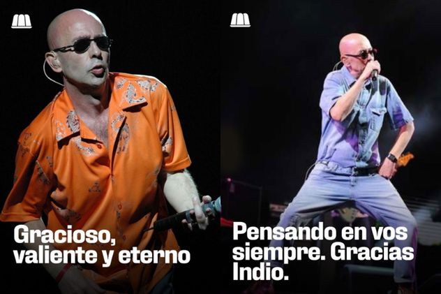 Murió El Indio. Gelatina y Vorterix suspendieron sus programaciones. Foto: captura pantalla.