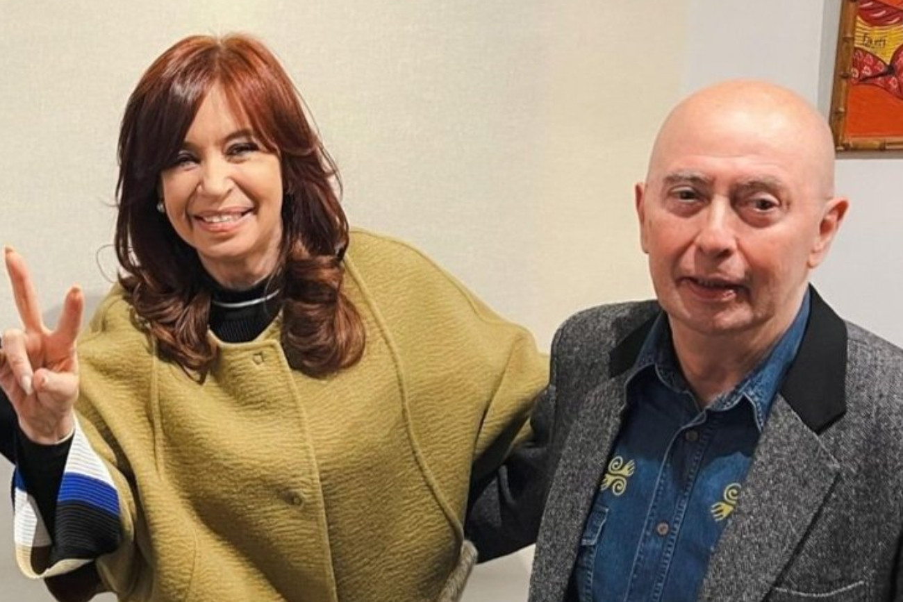Cristina y el Indio Solari.