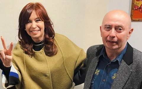 Cristina y el Indio Solari.