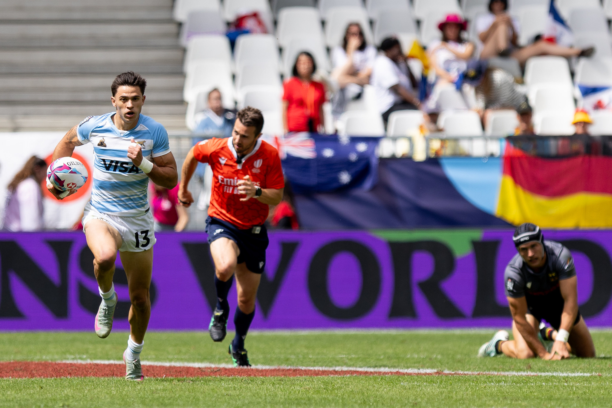 Los Pumas 7s comenzaron el Seven de Bordeaux con un triunfo ante Alemania.